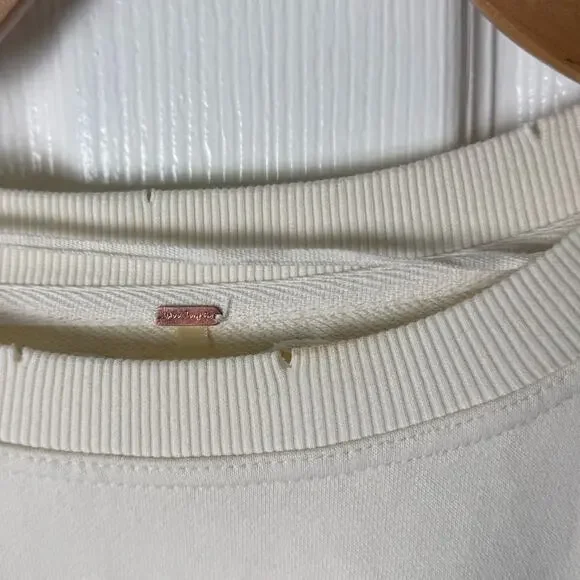 Free People Eleanor Sweatshirt Grey Combo L - Picture 6 of 14